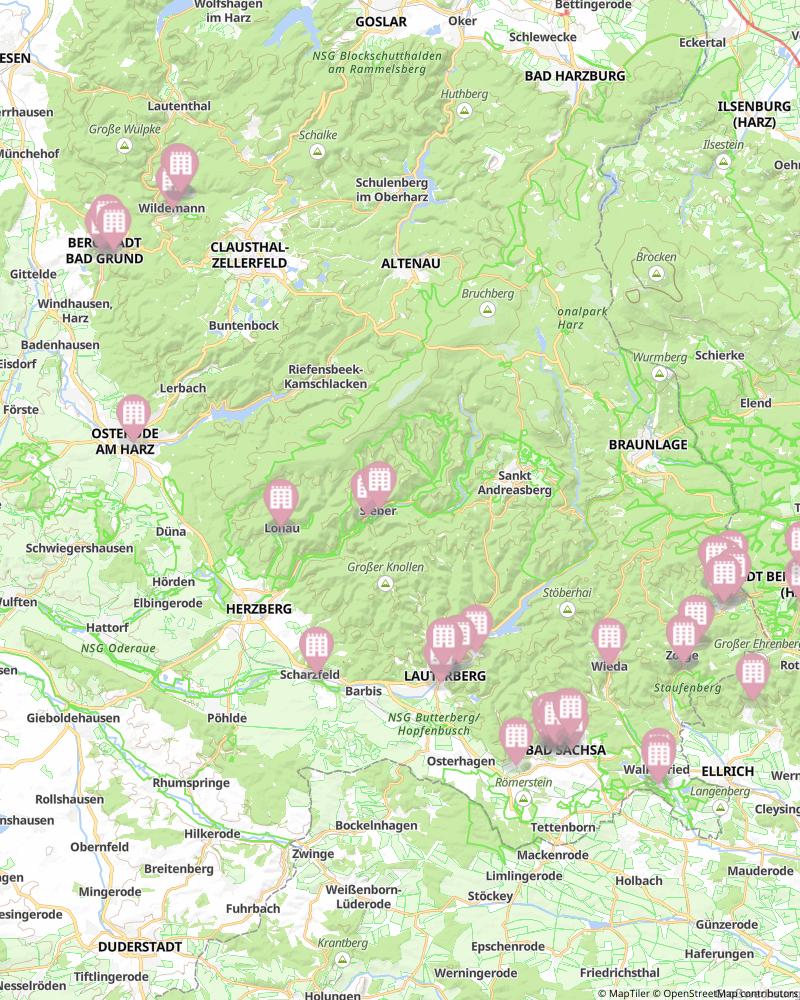 Harzer Baudensteig map image