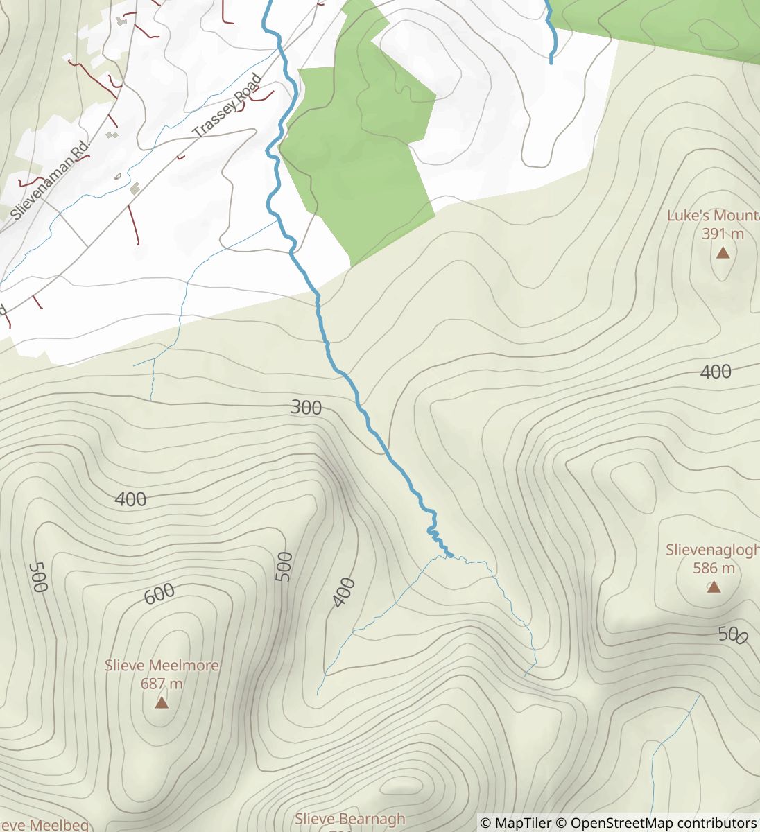Slieve Bearnagh And Meelmore map image