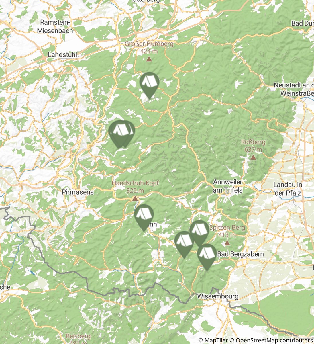 Pfälzer Waldpfad map image