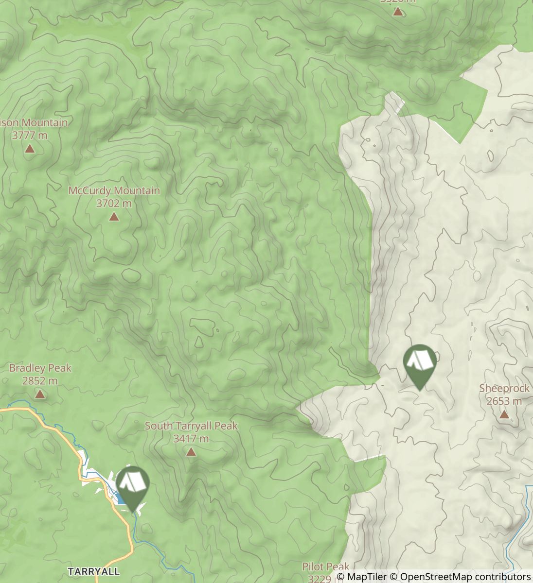 Lost Creek Wilderness Loop - South map image