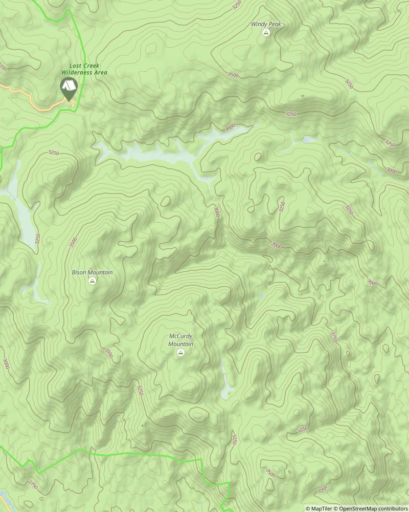 Lost Creek Wilderness Loop - North map image
