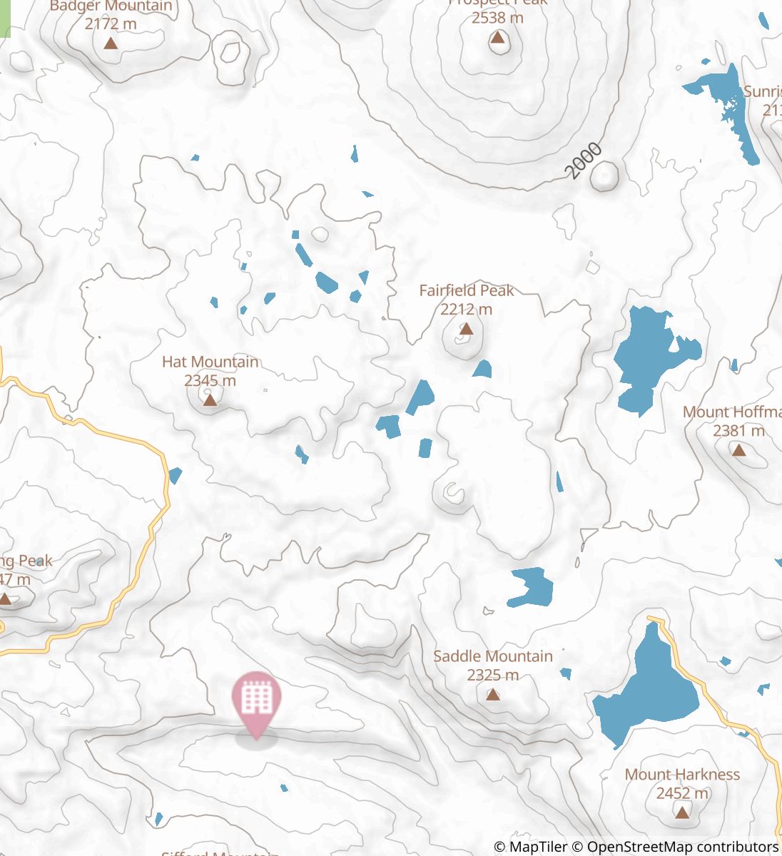 Lassen Volcanic National Park Lakes Loop map image