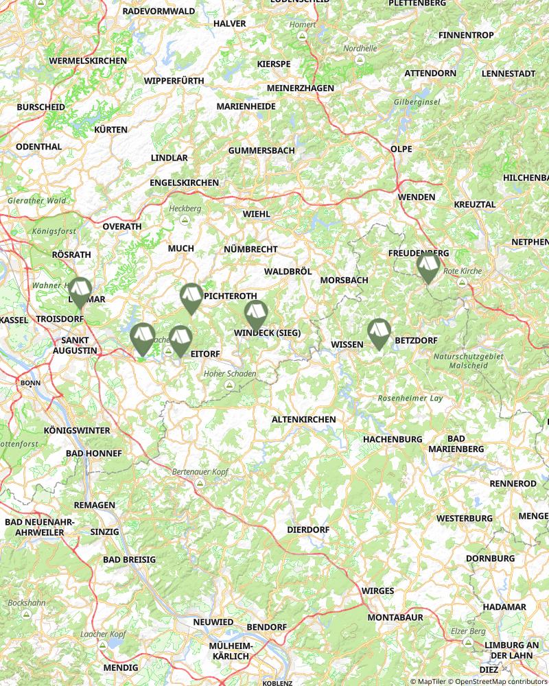 Natursteig Sieg map image