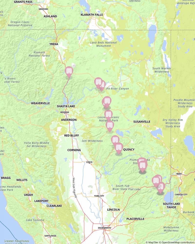 Pacific Crest Trail - Northern California map image