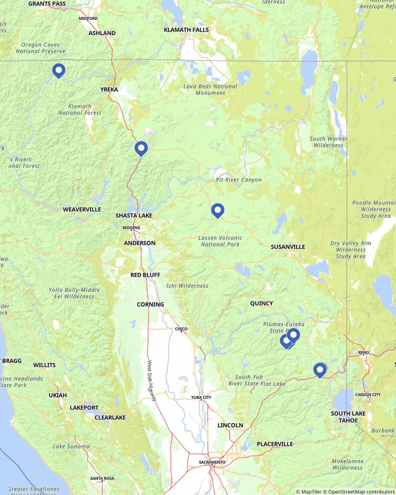 Pacific Crest Trail - Northern California map image