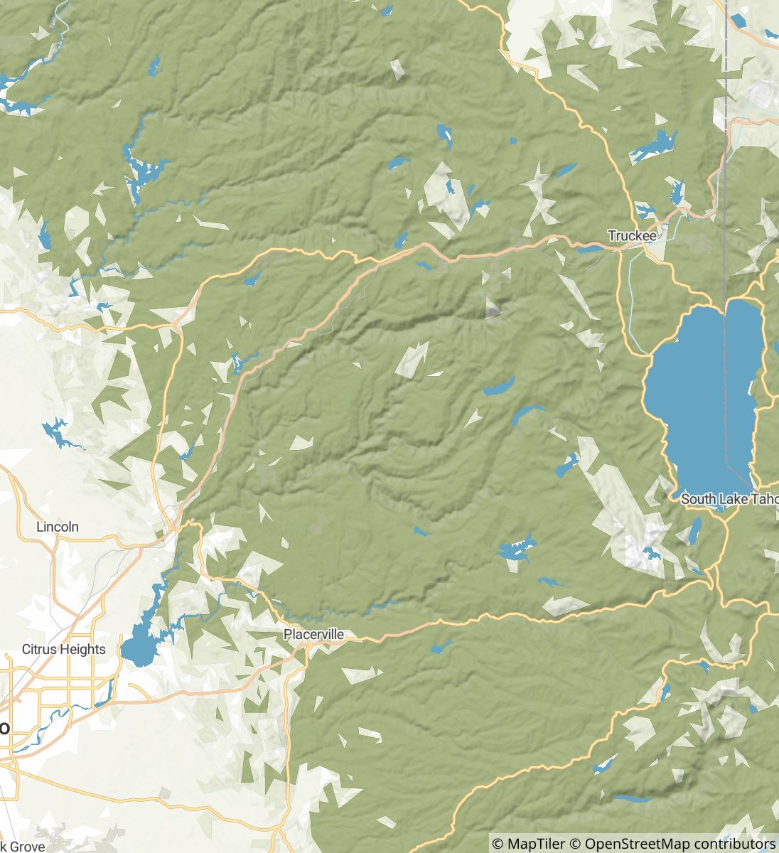 Western States Endurance Run Trail map image