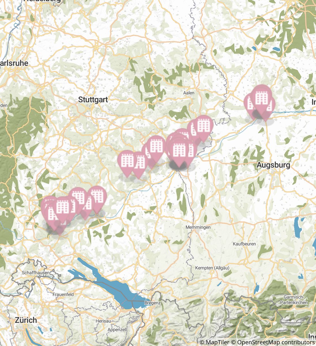 Schwäbische Alb Südrand - Weg HW 2 map image
