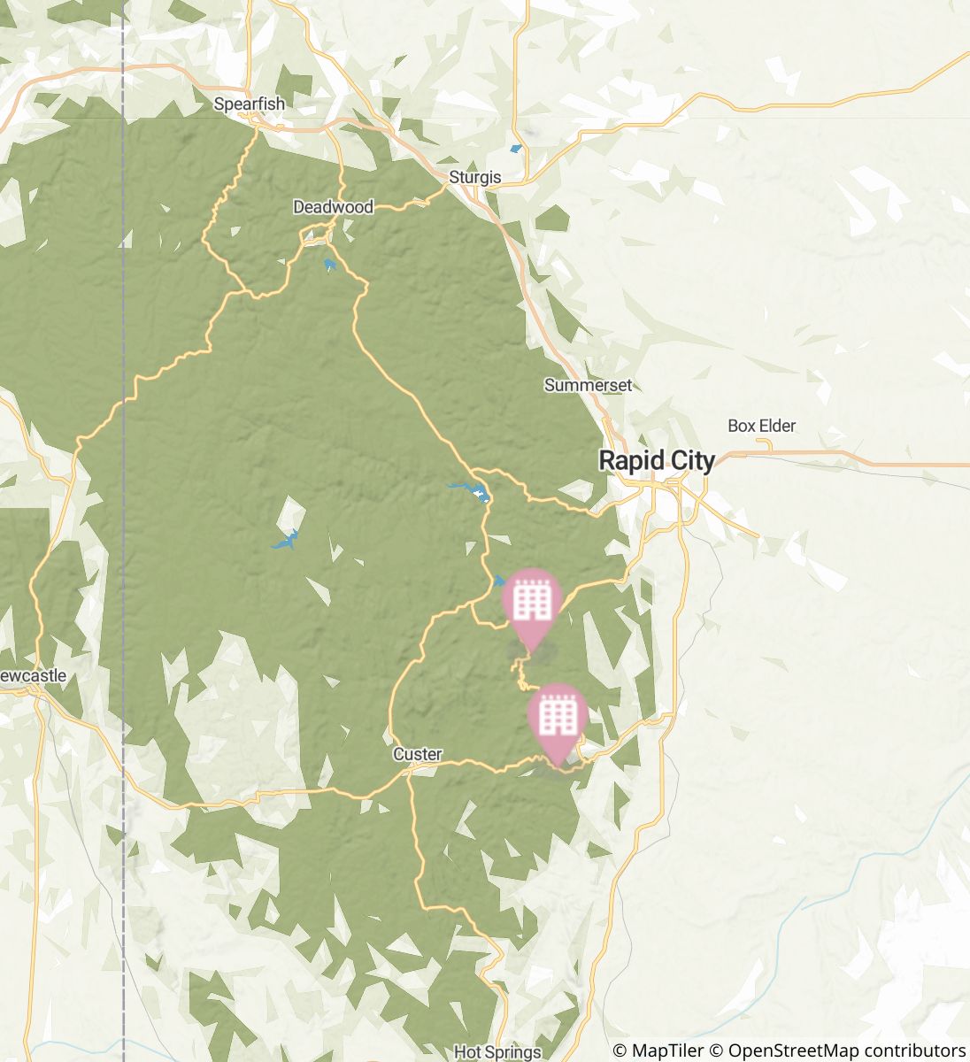 Centennial Trail - South Dakota map image